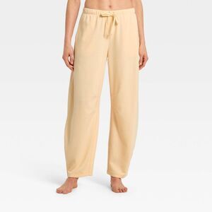 Auden - Women's French Terry Barrel Leg Lounge Pants - Aud Orange